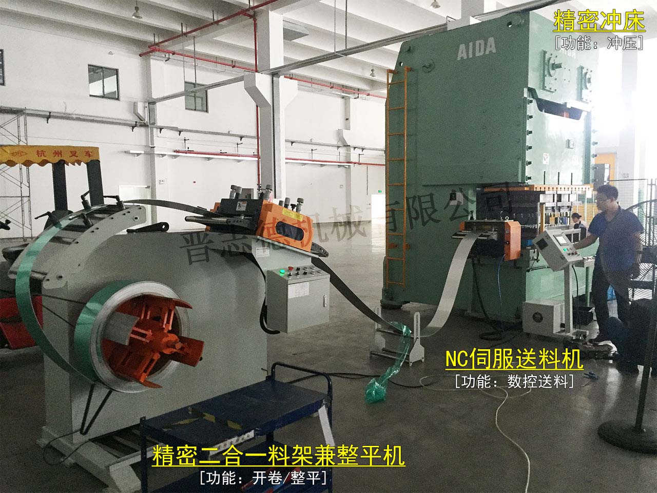 二合一料架兼整平机使用,送料机使用