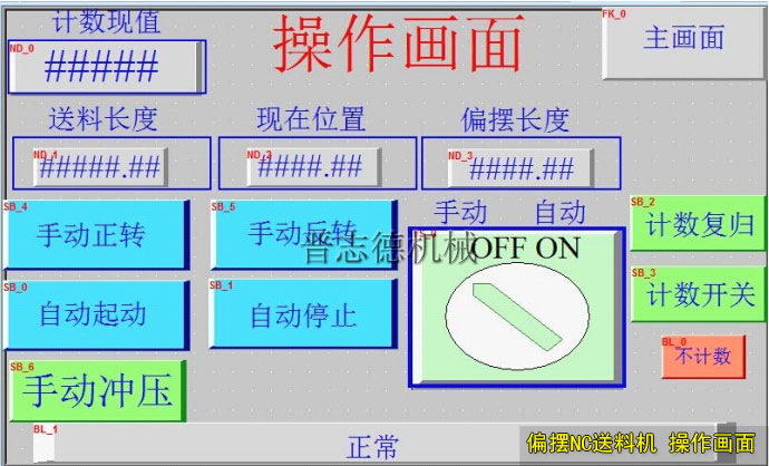 偏摆NC送料机操作