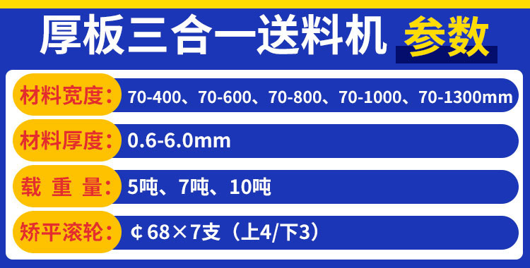 厚板整平送料机参数